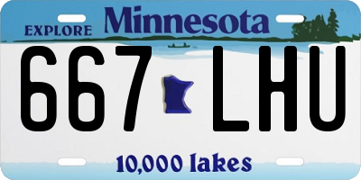 MN license plate 667LHU