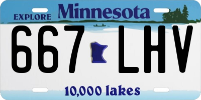 MN license plate 667LHV