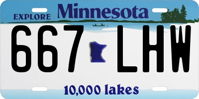 MN license plate 667LHW