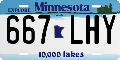 MN license plate 667LHY