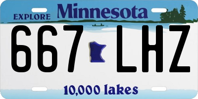 MN license plate 667LHZ