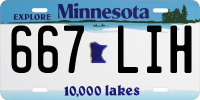 MN license plate 667LIH