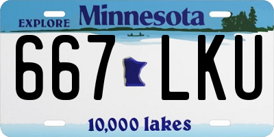 MN license plate 667LKU