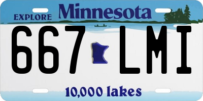MN license plate 667LMI