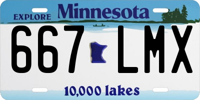 MN license plate 667LMX