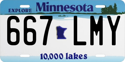 MN license plate 667LMY