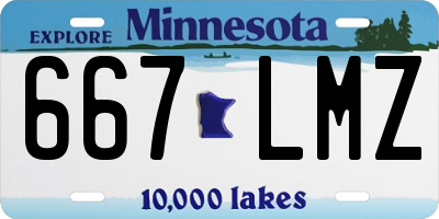 MN license plate 667LMZ