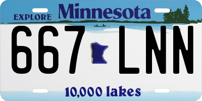 MN license plate 667LNN