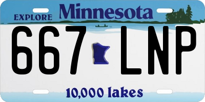MN license plate 667LNP