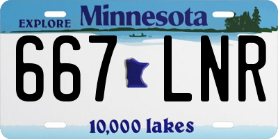 MN license plate 667LNR