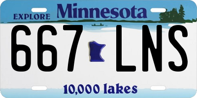 MN license plate 667LNS