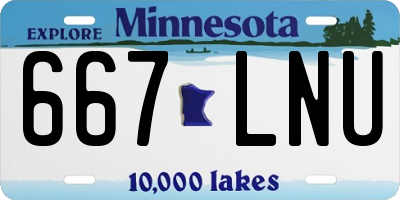 MN license plate 667LNU