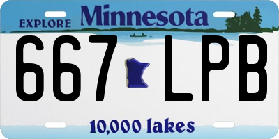 MN license plate 667LPB