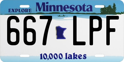 MN license plate 667LPF