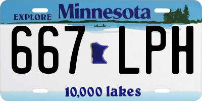 MN license plate 667LPH