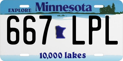 MN license plate 667LPL