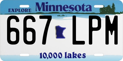 MN license plate 667LPM