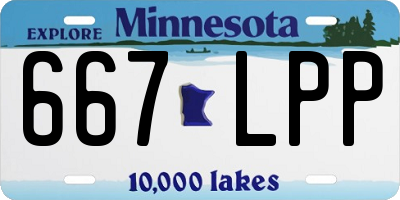 MN license plate 667LPP
