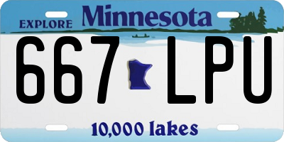MN license plate 667LPU