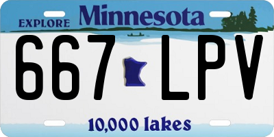 MN license plate 667LPV