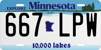 MN license plate 667LPW
