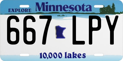 MN license plate 667LPY