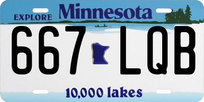 MN license plate 667LQB