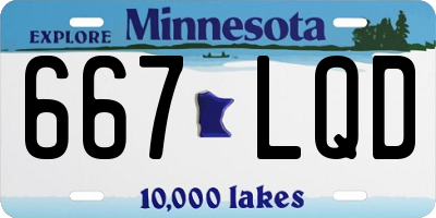 MN license plate 667LQD