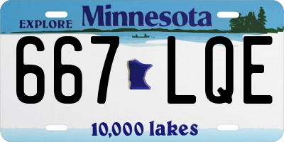 MN license plate 667LQE