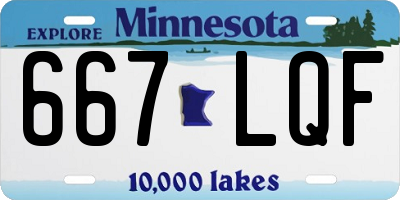 MN license plate 667LQF