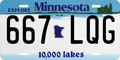 MN license plate 667LQG