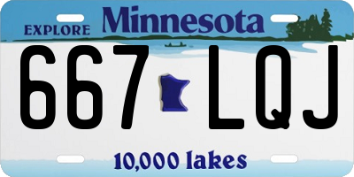 MN license plate 667LQJ