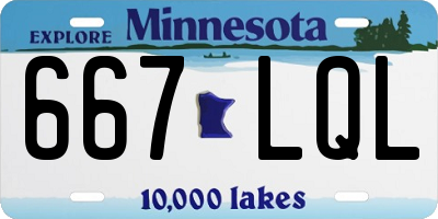 MN license plate 667LQL