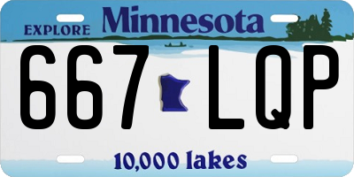 MN license plate 667LQP