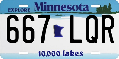 MN license plate 667LQR