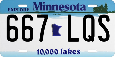 MN license plate 667LQS