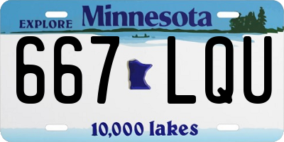 MN license plate 667LQU