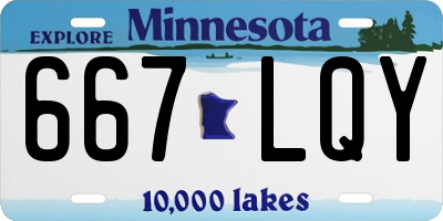 MN license plate 667LQY