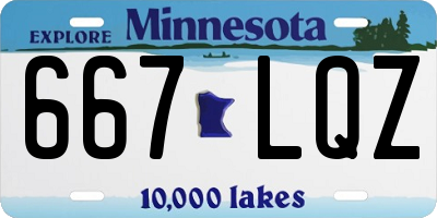 MN license plate 667LQZ