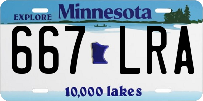 MN license plate 667LRA