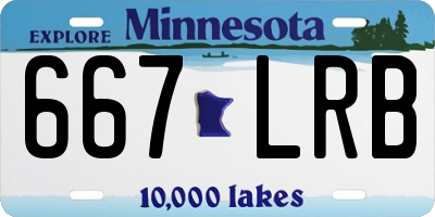MN license plate 667LRB