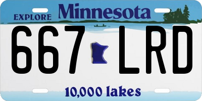 MN license plate 667LRD