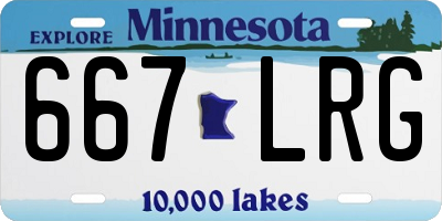 MN license plate 667LRG