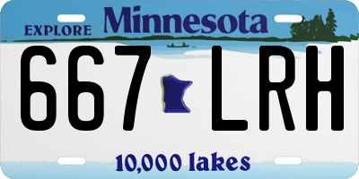 MN license plate 667LRH