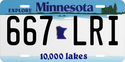 MN license plate 667LRI