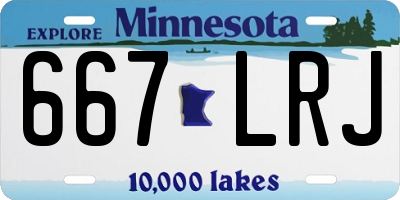 MN license plate 667LRJ