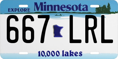 MN license plate 667LRL