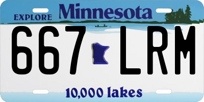 MN license plate 667LRM