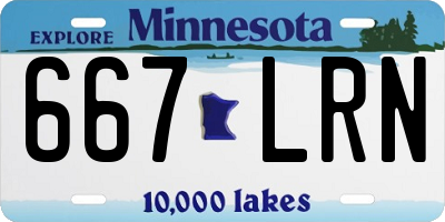 MN license plate 667LRN