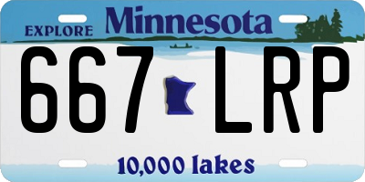MN license plate 667LRP